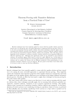 Theorem Proving with Transitive Relations from a Practical Point of