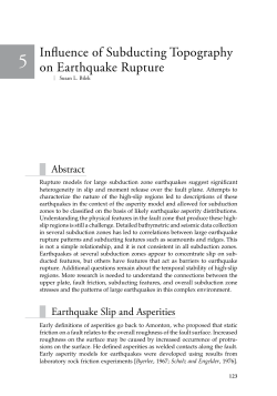 Influence of Subducting Topography on Earthquake Rupture