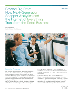 Beyond Big Data: How Next-Generation Shopper Analytics