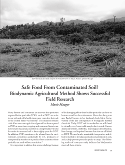 Marie Mauger`s Research on DDT