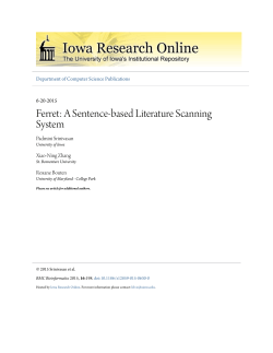 Ferret: A Sentence-based Literature Scanning System