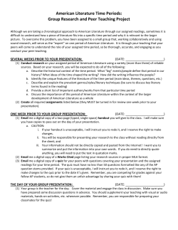 American Literature Time Periods: Group Research and Peer