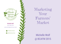 PDF version Video of presentation