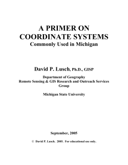a primer on coordinate systems