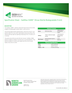 SediMax-SWB9&trade; (Straw Wattle Biodegradable 9 inch)