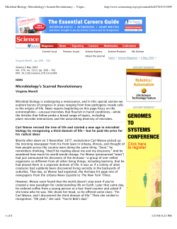 Microbiology`s Scarred Revolutionary