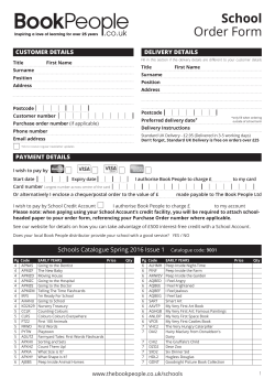 School Order Form