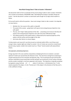 How Much Energy Does it Take to Scooter 1 Kilometer?