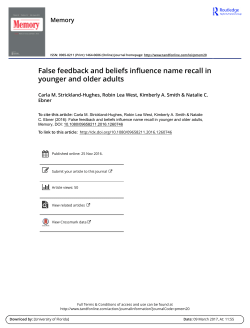 False feedback and beliefs influence name recall in younger and
