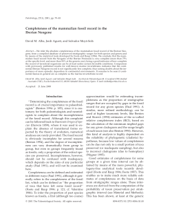 Completeness of the mammalian fossil record in the Iberian Neogene