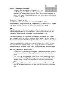 Periodic Table Project Description You are to construct a periodic