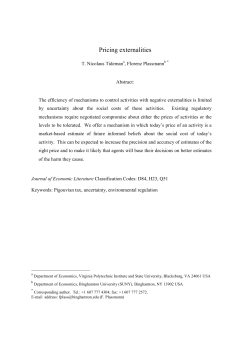 Pricing externalities - Johannes Kepler University Linz, Department