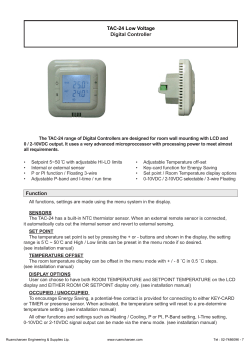 TAC-24 Low Voltage Digital Controller Function