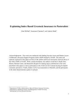 Explaining Index Based Livestock Insurance to Pastoralists