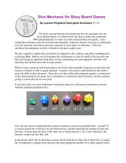 Dice Mechanics - Cheeky Dingo Entertainment