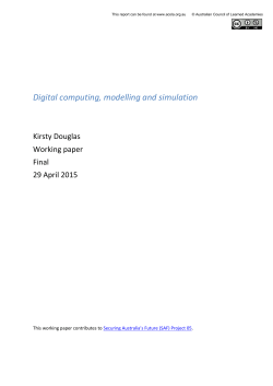 Digital computing, modelling and simulation