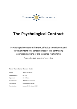 The Psychological Contract