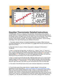 Guardian Thermometer Detailed Instructions