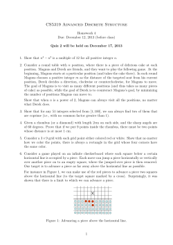 CS5319 Advanced Discrete Structure