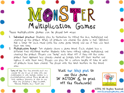 Multiplication Games