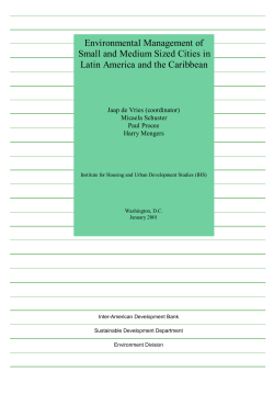 Environmental Management of Small and Medium Sized Cities in