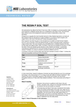 The Resin P Soil Test