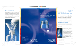 The versatile bottle Safe and easy to use DURAN&reg; GLS 80 Glass