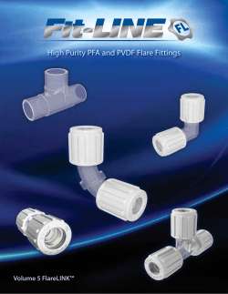 High Purity PFA and PVDF Flare Fittings - Fit