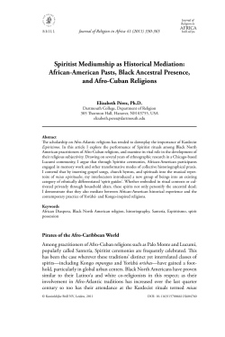 Spiritist Mediumship Africans