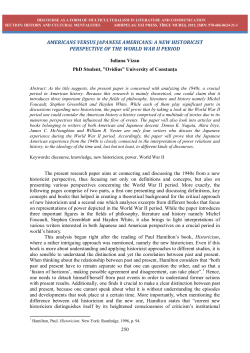 a new historicist perspective of the world war ii period