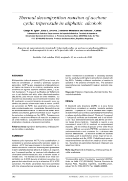 Thermal decomposition reaction of acetone cyclic