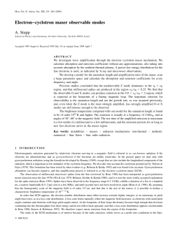 Electron&plusmn;cyclotron maser observable modes