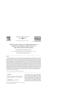 Postharvest peel pitting at non-chilling temperatures in grapefruit is