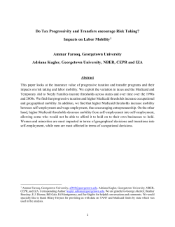 Do Tax Progressivity and Transfers encourage Risk Taking? Impacts