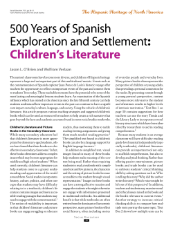 500 Years of Spanish Exploration and Settlement: Children`s Literature