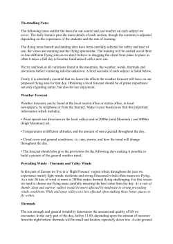 Here are some Notes - Alpine Flying Centre