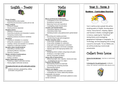 English &ndash; Poetry Maths Collect from home