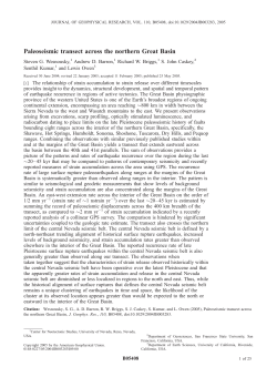 Paleoseismic transect across the northern Great Basin