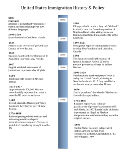 Immigration Policy History Timeline