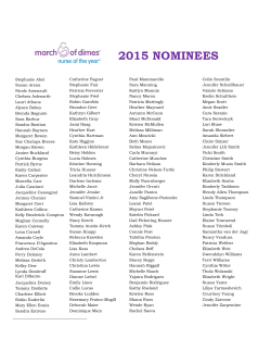 2015 nominees - March of Dimes