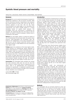 Systolic blood pressure and mortality