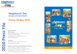 Pr&eacute;sentation PowerPoint - European Neighbours` Day