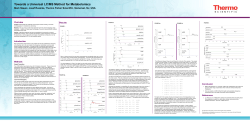 Towards a Universal LC/MS Method for Metabolomics