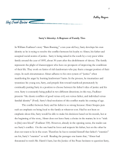 Sarty`s Identity: A Rupture of Family Ties