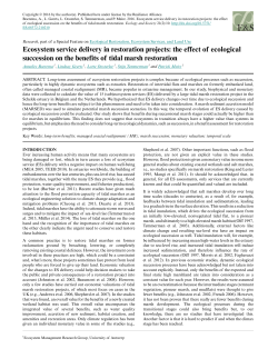 Ecosystem service delivery in restoration projects