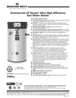 Commercial eF Series&reg; Ultra High Efficiency Gas Water Heater