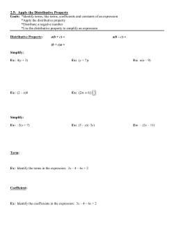 2.5: Apply the Distributive Property