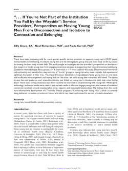 If You`re Not Part of the Institution You Fall by the Wayside