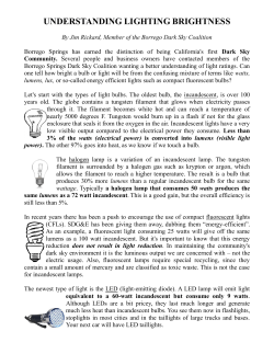 UNDERSTANDING LIGHTING BRIGHTNESS