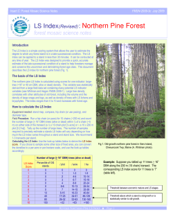 LS Index(Revised): Northern Pine Forest